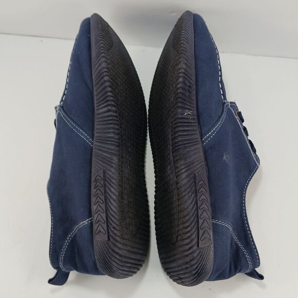NWOT Men's Navy Blue Canvas Lace-Up Casual Shoes, Sport Fashion Sneakers 10 - Picture 9 of 13